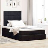 vidaXL Otomanski krevet s madracima crni 120x200 cm baršunasti | shoptok.hr