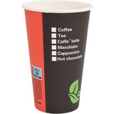 Papirnate šalice za kavu 1000 kom 16 oz 400 ml crvene i crne | shoptok.hr