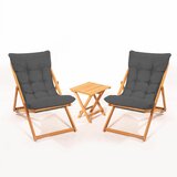 HANAH HOME MY005 - grey greynatural garden table & chairs set (3 pieces) cene
