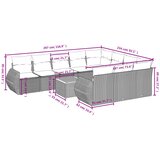  11-dijelni set vrtnih sofa od poliratana s jastucima bež | shoptok.hr