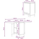  Blagovaonski stol 144 x 60 x 75 cm Konstruirano drvo | shoptok.hr