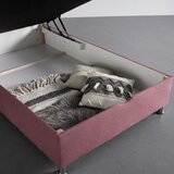 Mömax Postelja Boxspring Oviedo, Vinsko Rdeča, 140x200 | Shoptok.si
