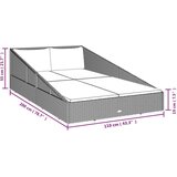  Vrtna postelja rjava 110x200 cm poli ratan, (20764815) | Shoptok.si