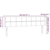 vidaXL LED posteljno vzglavje taupe 183x16x78/88 cm blago | Shoptok.si