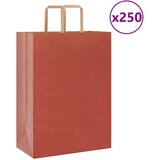  Papirnate vrećice 250 kom s ručkama crvene 32x17x44 cm | shoptok.hr