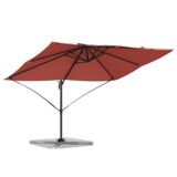 vidaXL Kantilever Suncobran Tamnonarančasta Poliester, Čelik Velik | shoptok.hr