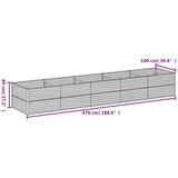  Povišena vrtna gredica 479 x 100 x 69 cm od čelika COR-TEN | shoptok.hr
