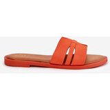 Boto Women's sandals on a flat heel with cutouts eco suede orange Teterre | shoptok.hr