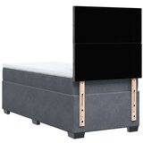 Box spring krevet s madracem tamnosivi 90x200 cm baršunasti | shoptok.hr