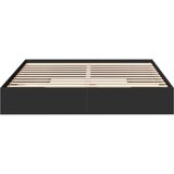  Okvir za krevet s ladicama crni 200x200 cm konstruirano drvo | shoptok.hr