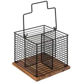 FIVE ORGANIZATOR ZA KUHINJSKI PRIBOR 18,5X18,5X29 CM, ŽELJEZO/ACACIA