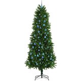 vidaXL Božićno drvce s 300 LED svjetlima s stalakom Zelena 240 cm PE | shoptok.hr