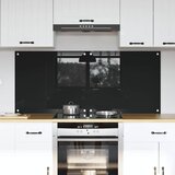  Kuhinjski zid 2 pcs Crna 70 x 60 cm Staklo otporno na udarce | shoptok.hr