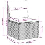  10-dijelni set vrtnih sofa poliratan s jastucima svijetlosivi | shoptok.hr