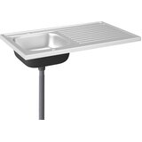  Kuhinjski sudoper s cjedilom srebrni 1000x600x155 mm čelični | shoptok.hr