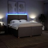  Krevet s oprugama i madracem smeđesivi 200x200 cm od tkanine | shoptok.hr