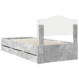  Krevetna konstrukcija s ladicama Betonski sivi 90 x 190 cm Siva 196 x 93 x 90 cm | Shoptok.si