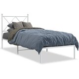  Metalni okvir za krevet s uzglavljem bijeli 80x200 cm | shoptok.hr