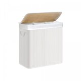 Songmics Koš za perilo 150 L, bel bambus | Shoptok.si
