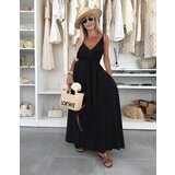 Beloved Ivoria maxi obleka iz viskoze črna | Shoptok.si