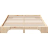  Krevet s daskama s pohranom Smeđa 140 x 220 cm Masivna borovina | shoptok.hr