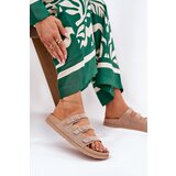 Boto Ladies Slippers With Straps And Buckles Beige Uliri | Shoptok.si