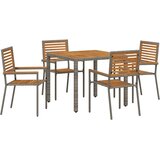  Vrtni set za objed 5 pcs Siva i smeđa poliratan | Eponuda.com