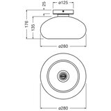 Osram plafonsko svetlo decor smoke 1xE27/12W/230V, prečnik 28 cm, crna/dimljeno-siva | Eponuda.com