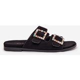 Boto Slides With Buckles On Flat Heel Black Tovira | ePonuda.com