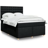  Krevet s oprugama i madracem crni 140 x 190 cm od tkanine | shoptok.hr