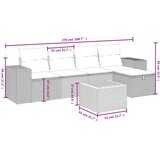  6-dijelni set vrtnih sofa s jastucima bež od poliratana | shoptok.hr