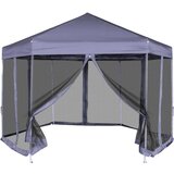  Heksagonalni Pop-Up Šator sa 6 Panela Tamno Plavi 3,6x3,1 m | shoptok.hr