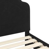 Okvir kreveta za malu djecu s naslonom Crna 70 x 140 cm Baršun | shoptok.hr