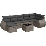 vidaXL 8-dijelni set vrtnih sofa od poliratana s jastucima sivi | shoptok.hr