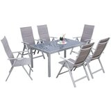 Gardenson Vrtna Garnitura Taviano, 7-Delno, Aluminij, Steklo | Shoptok.si