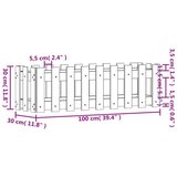 Povišena vrtna gredica crna 100x30x30 cm masivna borovina | shoptok.hr