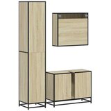  3-dijelni set kupaonskog namještaja boja hrasta sonome drveni | shoptok.hr