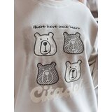 DStreet Bluza damska oversize z misiami MISOBEARS szara | Shoptok.si