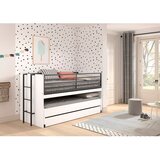 Vipack Bela pograd/z dodatnim ležiščem otroška postelja z letvenim dnom 90x200 cm Sam – | Shoptok.si