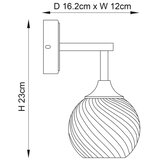  Endon 103173 - Zidno svetlo ALLEGRA 1xE14/7W/230V mesing/proziran | Eponuda.com