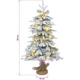 Mini božićno drvce 90 cm 50 LED lampica Topla bijela PVC i PE | shoptok.hr