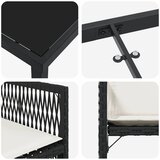  Vrtni set za objed 9 kom. Crna poliratan | shoptok.hr