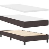  Krevet s kutijom za opruge s madracem Tamnosmeđi 90x200 cm Tkanina | shoptok.hr