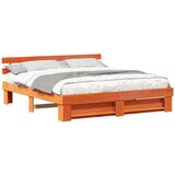 vidaXL Konstrukcija postelje Rjava 180 x 200 cm Masivno borovo les, (5000126343) | Shoptok.si