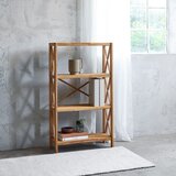 Unique Furniture Regal iz masivnega hrasta v naravni barvi 70x124 cm X-Shelf – | Shoptok.si