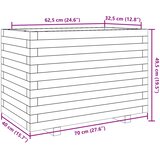  Vrtna sadilica voštano smeđe boje 70x40x49,5 cm od borovine | shoptok.hr