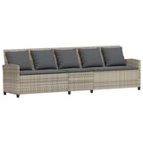  Vrtna sofa 5-sjed s jastucima svijetlo sivi poliratan | shoptok.hr