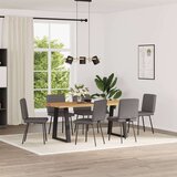  Blagovaonske stolice 6 kom sive od umjetne kože | shoptok.hr