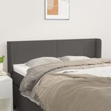 vidaXL Uzglavlje s ušima sivi 147x16x78/88 cm od umjetne kože Cijene