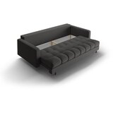 Cosmopolitan Design Temno siva raztegljiva sedežna garnitura s prostorom za shranjevanje 222 cm Bali – | Shoptok.si